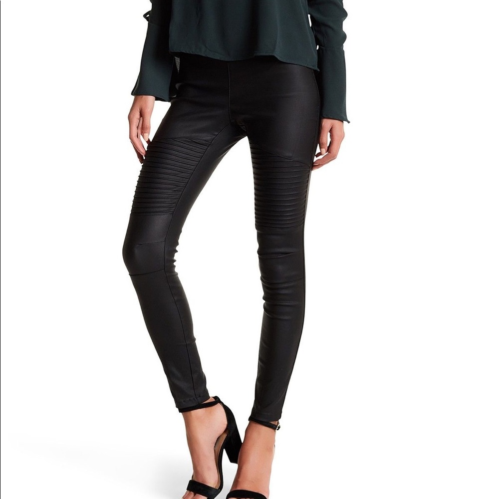 Ooberswank Black Moto Leggings